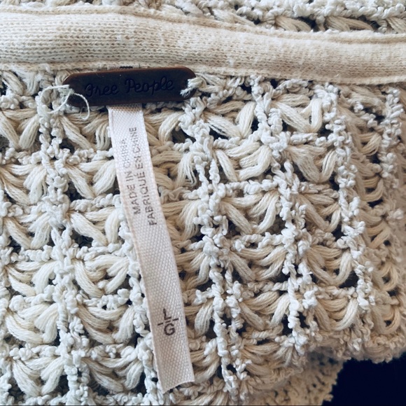 🌿- FREE PEOPLE cardigan sweater w/fringe deta… - Picture 7 of 8
